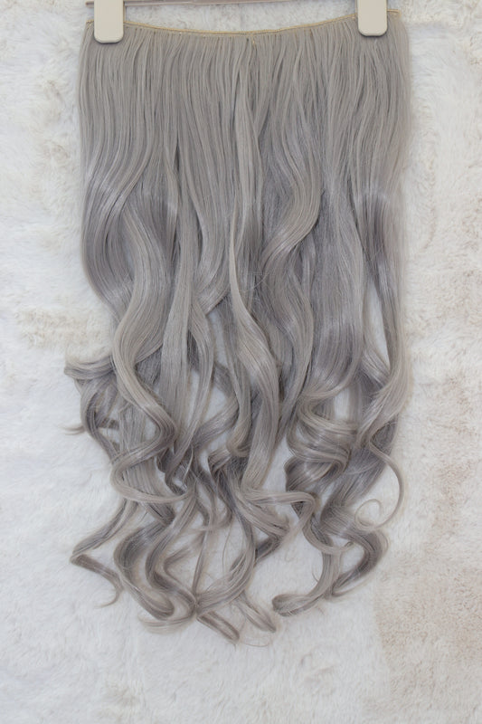 20" Clip-In Curly Extension 1 Piece - Grey