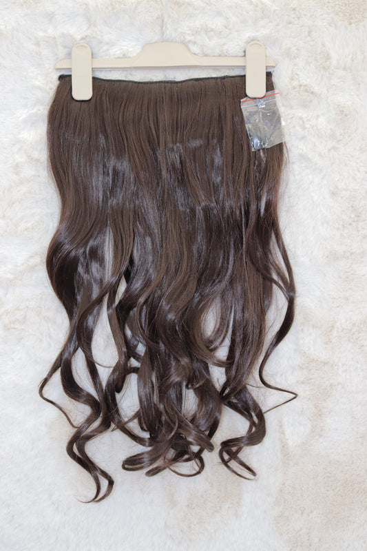 20" Clip-In Curly Extension 1 Piece - Coffee Brown