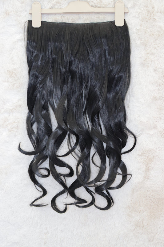 20" Clip-In Curly Extension 1 Piece - Jet Black