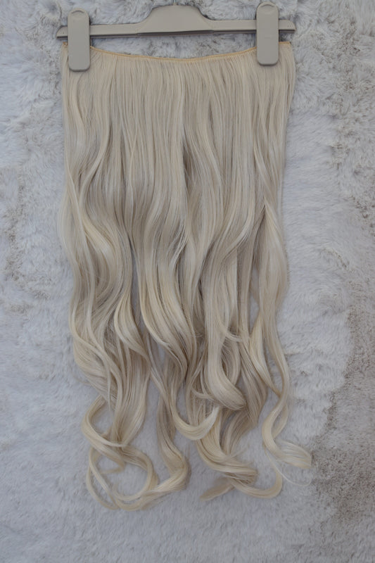 20" Clip-In Curly Extension 1 Piece - Bleach Blonde