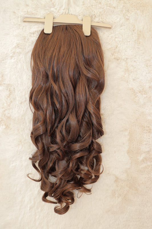 Half Head Extension In Warm Brunette