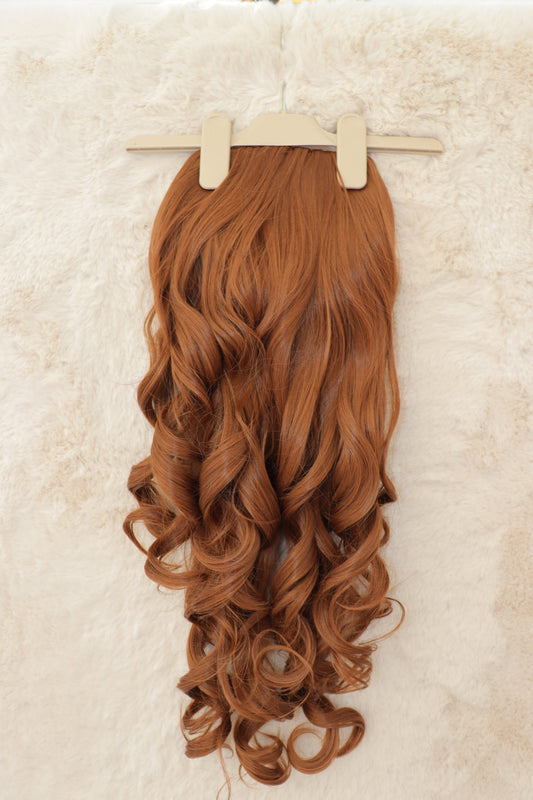 Half Head Extension In Golden Brown