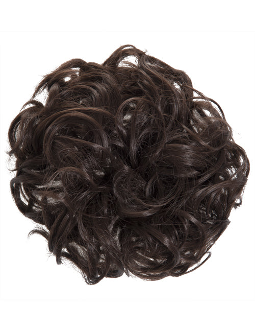 Curly Hair Scrunchies In Choc Brown